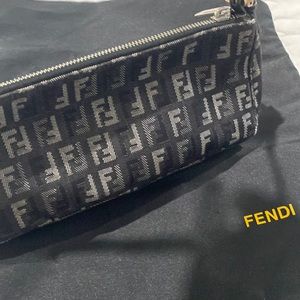 100% Authentic - Fendi Denim Zoucchino Pouchette